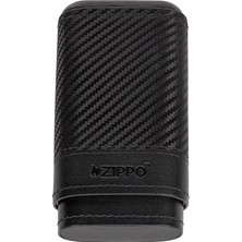 Zippo Karbon Içi Sedir Siyah Ikili Küçük Deri Puro Kılıfı