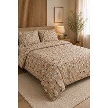 Morlay Softline Serisi | Ranforce Çift Kişilik Çarşaflı Nevresim Takımı 200X220 cm & Çiçekli