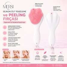 Mersi Shop Silikon Cilt Temizleme ve Peeling Fırçası | Ergonomik Yüz Temizleme Masaj Fırçası