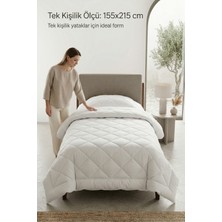 Morlay Tek Kişilik Mikro Kapitone Silikon Yorgan 155X215 cm Antialerjik Terletmeyen 4 Mevsim