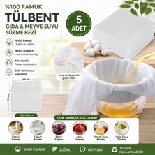 Öztürk Konsept %100 Pamuk Beyaz Tülbent 100X100 cm – 5 Adet – Gıda ve Meyve Suyu Süzme Bezi