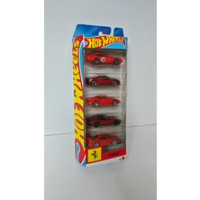 Hot Wheels Ferrari 5'li Araba Seti -Dino 206 Gt / SF90 Stradale / 365 Gtb4 C / 12CILINDRI / F40 Competizione Model Araba