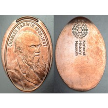 Banknoting Londra Doğa Tarihi Müzesi Pressed Coin-Charles Darwin.