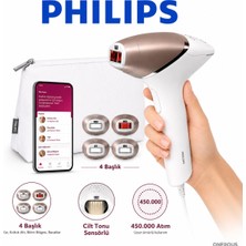 Philips Ev Tipi Ipl Lazer Epilasyon Aleti 4 Başlıklı Yüz Vücut Koltuk Altı Bikini Uyumlu Kablosuz Akıllı Sensörlü Bakım Seti