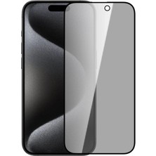 Nevamel Ally Iphone 15 Pro 3D Full Privacy Gizlilik Cam Ekran Koruyucu ANTI-SPY-(5775)