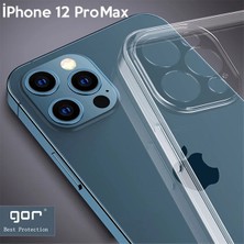 Nevamel Gor Iphone 12 Pro Max 6.7 Inch Kılıf Kamera Korumalı Şeffaf Silikon KILIF-(5775)