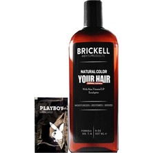 Erdo Ticaret Brickell Erkeklere Özel  Anti-White Beyazlık Giderici Saç Sakal Bakım Şampuanı 237 ml + 1ADET Jel Hediye VIPSTR2:0022