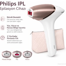 Philips 3 Başlıklı Ipl Lazer Epilasyon Aleti Akıllı Ten Sensörlü Kablosuz Kullanım Uyumlu Yüz ve Vücut Için Işık Atımlı Tüy Azaltıcı