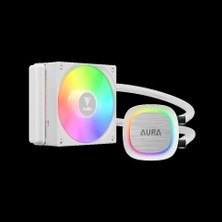 Nevamel® Gamdıas Aura GL120 V2 Wh White Edition 120MM  Rgb 1 Fanlı Cpu Sıvı SOĞUTMA(1923)