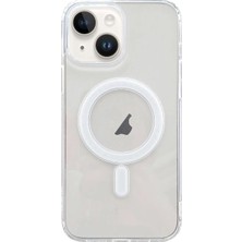Nevamel Ally iPhone 15 Plus Magsafe Uyumlu Manyetik Şeffaf Silikon KILIF-(5775)