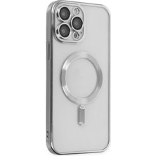 Nevamel Ally iPhone 13 Pro 6.1inç Renkli Kenar Lazer Çerçeveli Magsafe Uyumlu Silikon KILIF-(5775)