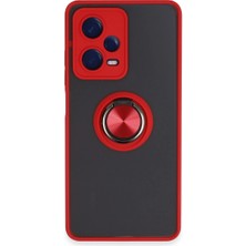 Drop Tedarik Xiaomi Redmi Note 12 Pro 5g Kılıf Montreal Yüzüklü Silikon Kapak - Kırmızı
