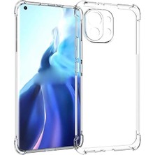 Nevamel Xiaomi Mi 11 Lite Kamera Korumalı Shockproof Şeffaf Silikon KILIF-(5775)