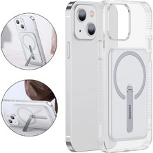 Nevamel Baseus iPhone 13 6.1inç Manyetik Magsafe Standlı Silikon KILIF-(5775)