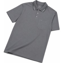 Baba Pant Simenti,polo Yaka, Pamuklu,cepli,likralı ,baba Tişört- Gri Renk