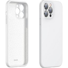 Nevamel Baseus Liquid iPhone 13 Pro Max Kılıf Kamera Korumalı Içi Kadife Silikon KILIF-(5775)