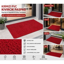 Kırmızı Pvc Kıvırcık Paspas | Kaymaz Zemin Paspası