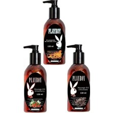 Erdo Ticaret Süper Playboy 3 Adet Playboy Çilek Aromalı Kokulu ve Isıtıcılı Lı Vücut Masaj Yağı