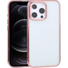 Nevamel iPhone 13 Pro 6.1inç Lazer Kaplama Renkli Kenar Şeffaf KILIF-(5775)