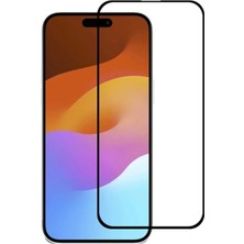 Nevamel Ally iPhone 15 Pro Full Glue Tempered Kırılmaz Cam Ekran KORUYUCU-(5775)
