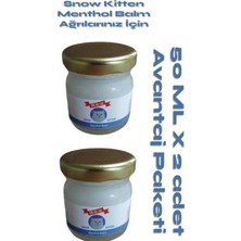 Erdo Ticaret Snow Kitten Menthol Aromalı Masaj Kremi 50 ml 2 Adet
