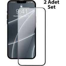 Nevamel Baseus iPhone 13 Mini 0.23MM Full Kavisli Ekran Koruyucu Cam 2 ADET-(5775)