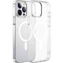 Nevamel Baseus Crystal iPhone 12 Pro Max Kılıf Magsafe Uyumlu Manyetik KILIF-(5775)