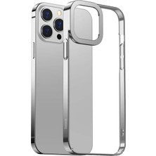 Nevamel Baseus Glitter iPhone 13 Pro Kılıf Renkli Kenar Şeffaf KILIF-(5775)