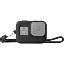 Nevamel Puluz PU428B Gopro Hero8 Için Silikon Koruma Kılıfı+Wrist STRAP-(5775)