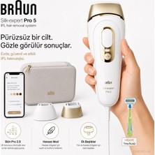 Braun Ev Tipi Ipl Lazer Epilasyon Aleti 2 Başlıklı Akıllı Ten Sensörlü Yüz Vücut Uyumlu Çantalı Tıraş Bıçaklı