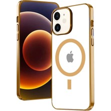 Nevamel Ally iPhone 12 - 12 Pro 6.1inç Magsafe Uyumlu Renkli Kenar Silikon KILIF-(5775)