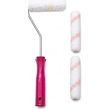 AGH Saten Parmak Boya Rulosu 10CM 1 Adet - Yedek Başlık 2 Adet