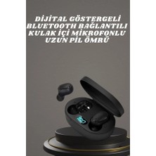 Herşey Trend Kulaklık Dijital Göstergeli Bluetooth Bağlantılı Kablosuz Kulak Içi Mikrofonlu Dokunmatik Kontrol