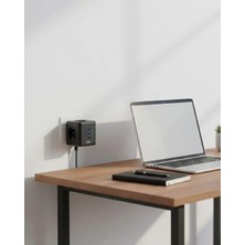 Nevamel® Akım Korumalı Küp Priz 3 Priz Girişi ve 3 USB Şarj Özellikli