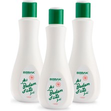 Bebak Karma Ciltler İçin Acı Badem Özlü Yüz Temizleme Sütü - Makyaj Temizleme ve Nemlendirme, 3 x 215 ml