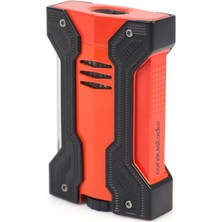 Conquistador Çift Torch Turuncu Siyah Defi Extreme Dizayn Metal Puro Çakmağı CNQ-026