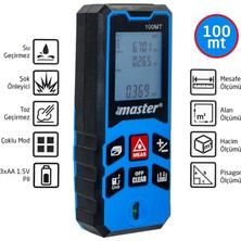 Master 506937 Lazer Metre Mesafe Ölçer 100 Metre