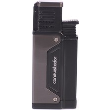 Conquistador Tek Torch Pürmüz Gunmetal Siyah Delicili Metal Puro Çakmağı CNQ-034