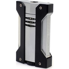 Conquistador Tek Torch Pürmüz Krom Siyah Defi Extreme Dizayn Metal Puro Çakmağı CNQ-024