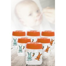 Empressco Altılı Desenli 200 ml Bebek Mama Kavanozu Seti, Pratik ve Şık Tasarım
