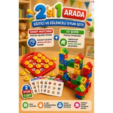 M&H 2'li Oyun Seti - Smart Matching - Ev Puzzle - Eğitici ve Öğretici Oyun Seti