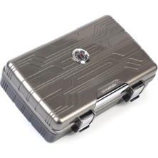 Conquistador Gunmetal Siyah 10 Kapasite Seyahat Humidor Puro Kutusu CNQ-009
