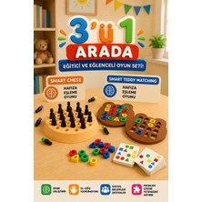 M&H 2'li Oyun Seti - Smart Chess - Teddy Matching - Eğitici ve Öğretici Oyun Seti