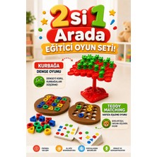 M&H 2'li Oyun Seti - Kurbağa Denge - Teddy Matching - Eğitici ve Öğretici Oyun Seti