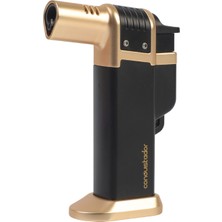 Conquistador Tek Torch Pürmüz Gold Siyah Masa Tipi Plastik Puro Çakmağı CNQ-039
