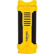 Lubinski Cigar Sehpa Kapaklı Delicili Tek Torch Puro Çakmağı Sarı LB-152