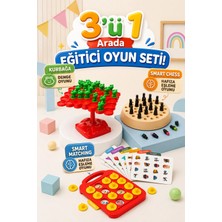 M&H 3'lü Oyun Seti - Kurbağa Denge - Smart Chess - Smart Matching - Eğitici ve Öğretici Oyun Seti