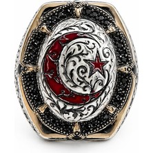 Nur Silver Hilal-I Asalet Gümüş Yüzük - NUR-YZ83524