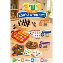 M&H 3'lü Oyun Seti - Smart Chess - Smart Matching - Teddy Matching - Eğitici ve Öğretici Oyun Seti