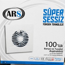 Ars Süper Sessiz 100’LÜK Banyo ve Tuvalet Aspiratörü 100 mm